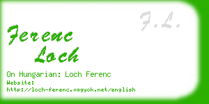ferenc loch business card